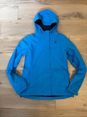 Woods Women's Bright Blue Hooded Spring/Rain Jacket